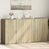 vidaXL Buffets 2 pcs ch&ecirc;ne sonoma 79x38x80 cm bois d'ing&eacute;nierie