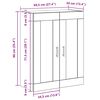 vidaXL Buffet ch&ecirc;ne artisanal 69,5x34x90 cm bois d'ing&eacute;nierie