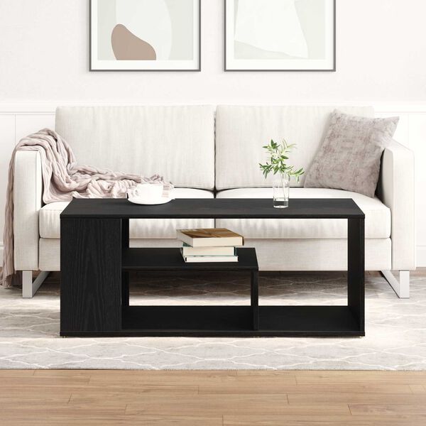 vidaXL Table basse Ch&ecirc;ne noir 100 x 50 x 40 cm Bois d'ing&eacute;nierie