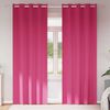vidaXL Rideaux occultants avec anneaux 2 pcs Rose vif 225 x 140 cm