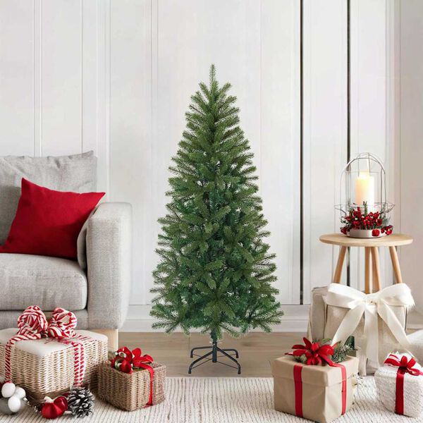 vidaXL Sapin de Noël artificiel Vert 120 cm PVC, PE et acier