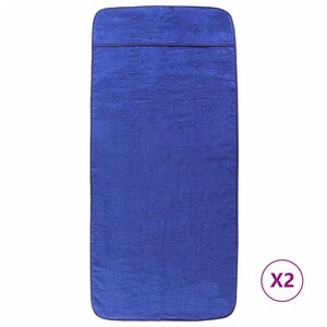 vidaXL Serviettes de plage 2 pcs bleu royal 75x200 cm tissu 400 GSM