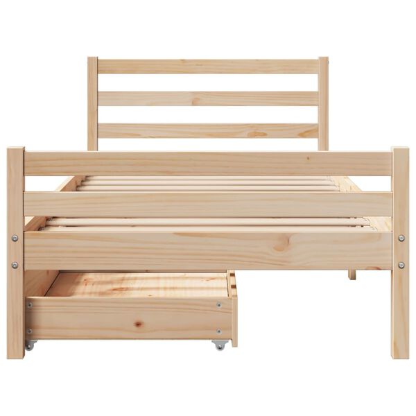 vidaXL Cadre de lit sans matelas 100x200 cm bois massif de pin