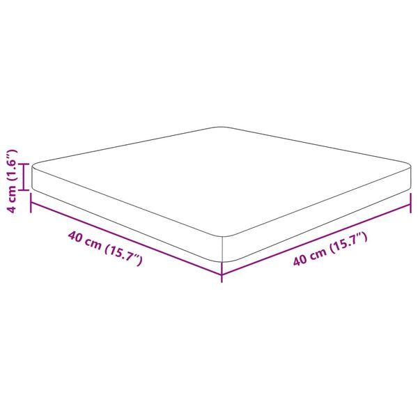 vidaXL Dessus de table carr&eacute; Marron fonc&eacute; 40x40x4 cm Bois ch&ecirc;ne trait&eacute;
