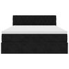vidaXL Cadre de lit ottoman avec matelas noir 140x190 cm velours