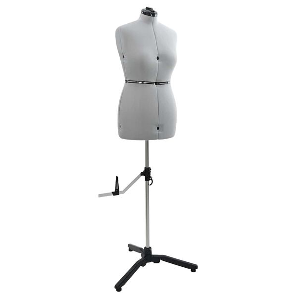 vidaXL Forme de Robe Ajustable F&eacute;minine Gris m Velours