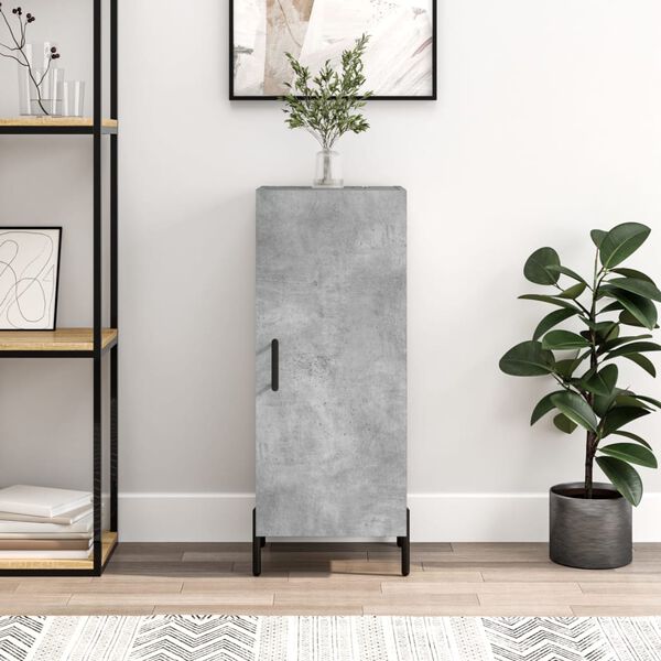 vidaXL Buffet Gris b&eacute;ton 34,5x34x90 cm Bois d'ing&eacute;nierie