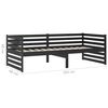 vidaXL Lit de repos avec matelas 90x200 cm Noir Bois de pin massif