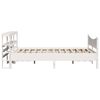 vidaXL Cadre de lit avec t&ecirc;te de lit blanc 120x190 cm bois pin massif