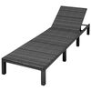 vidaXL Chaise longue avec coussin R&eacute;sine tress&eacute;e Noir