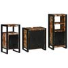 vidaXL Ensemble de mobilier de salle de bain 3 pc Multicolore et noir