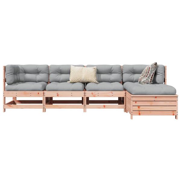 vidaXL Salon de jardin 5 pcs bois massif sapin de douglas