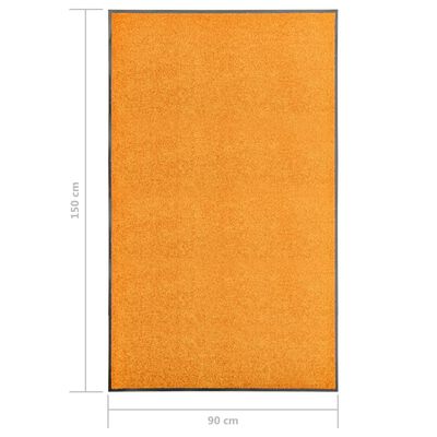 vidaXL Paillasson lavable Orange 90x150 cm