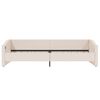 vidaXL Lit avec USB Cr&egrave;me Tissu 90x200 cm