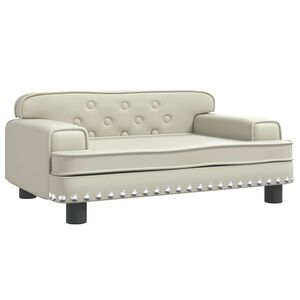 vidaXL Canap&eacute; pour enfants cr&egrave;me 70x45x30 cm similicuir