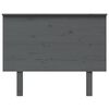vidaXL T&ecirc;te de lit Gris 104x6x82,5 cm Bois massif de pin