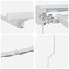 vidaXL Cadre de store manuel avec LEDs Blanc 4 &times; 3,5 m Aluminium