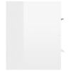 vidaXL Ensemble de meubles de bain 2 pcs Blanc brillant Agglom&eacute;r&eacute;