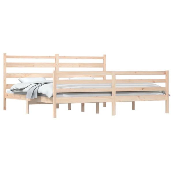 vidaXL Cadre de lit sans matelas bois massif de pin 200x200 cm