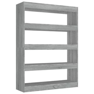 vidaXL Biblioth&egrave;que/S&eacute;parateur de pi&egrave;ce sonoma gris 100x30x135 cm