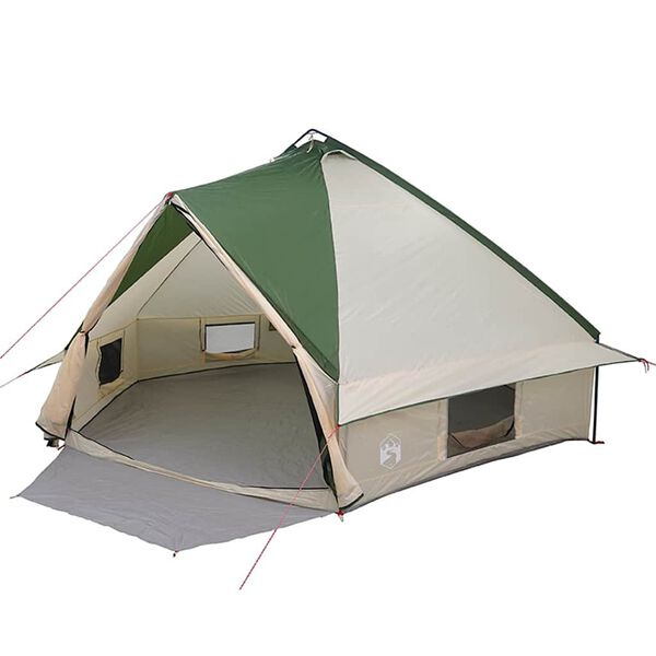 vidaXL Tente tipi avec toit Vert et blanc 490 x 410 x 210 cm