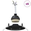 vidaXL Projecteur 6 pcs Noir 9 x 9 x 2,5 cm M&eacute;tal