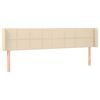 vidaXL T&ecirc;te de lit avec oreilles Cr&egrave;me 183x16x78/88 cm Tissu