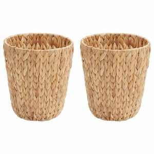 vidaXL Bacs &agrave; papier 2 pc Jacinthe d'eau 26 x 26 x 29 cm Naturel