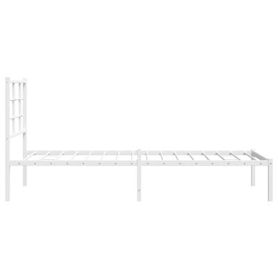 vidaXL Cadre de lit métal sans matelas avec tête de lit blanc 75x190cm