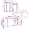 vidaXL Ensemble de mobilier de salle de bain avec tiroir Ch&ecirc;ne noir