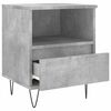 vidaXL Table de chevet gris b&eacute;ton 40x35x50 cm bois d&rsquo;ing&eacute;nierie