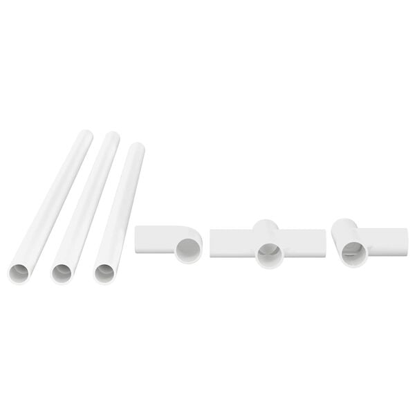 vidaXL Tube PVC 2 pcs Blanc 12,2 x 1,8 x 500 mm PP et PE