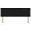 vidaXL T&ecirc;te de lit avec t&ecirc;te de lit Noir 144 cm Cuir synth&eacute;tique