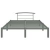 vidaXL Cadre de lit sans matelas gris m&eacute;tal 160x200 cm
