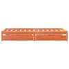 vidaXL Cadre de lit sans matelas cire marron 90x200 cm bois pin massif