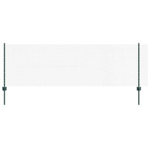 vidaXL Cl&ocirc;ture en fil soud&eacute; avec poteaux 100 x 0,8 m Vert Maille