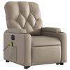 vidaXL Fauteuil inclinable de massage &eacute;lectrique cappuccino similicuir