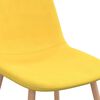vidaXL Chaises à manger lot de 4 jaune moutarde tissu