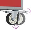 vidaXL Placard de travail avec roue 3 pcs Noir et gris 75 x 45 x 85 cm