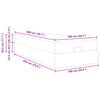 vidaXL Cadre de lit avec matelas avec matelas 2 pcs Gris clair tissu