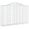 vidaXL Paniers &agrave; gabions arqu&eacute;s 18 pcs 200x30x120/140 cm Fer galvanis&eacute;