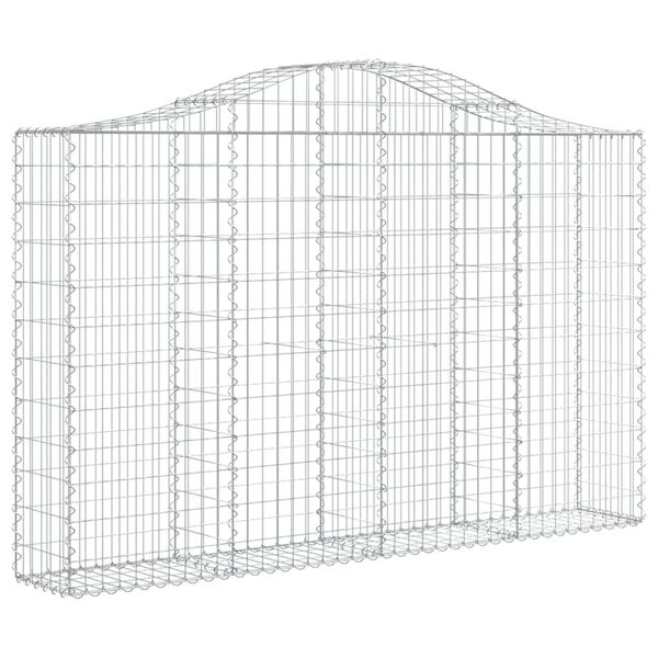 vidaXL Paniers &agrave; gabions arqu&eacute;s 18 pcs 200x30x120/140 cm Fer galvanis&eacute;