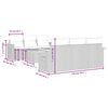 vidaXL Salon de jardin avec coussins 7 pcs beige résine tressée