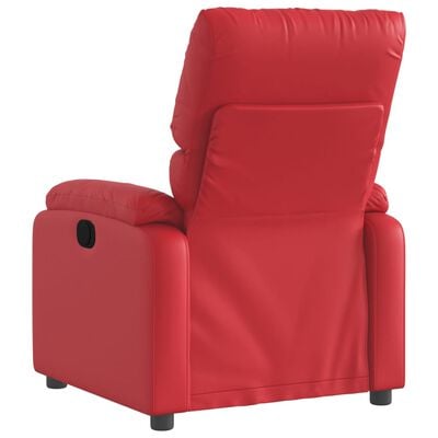 vidaXL Fauteuil de massage inclinable rouge similicuir