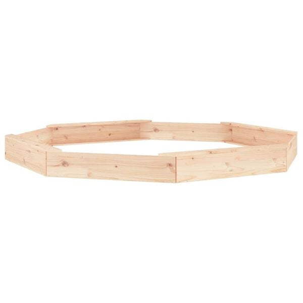 vidaXL Bac &agrave; sable avec si&egrave;ges octogone bois de pin massif