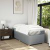 vidaXL Sommier &agrave; lattes de lit avec matelas Gris clair 100x200cm Tissu