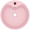 vidaXL Lavabo de luxe avec trop-plein Rose mat 36x13 cm Céramique