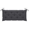 vidaXL Banc de jardin avec coussin 135 cm Bois d'acacia massif Gris
