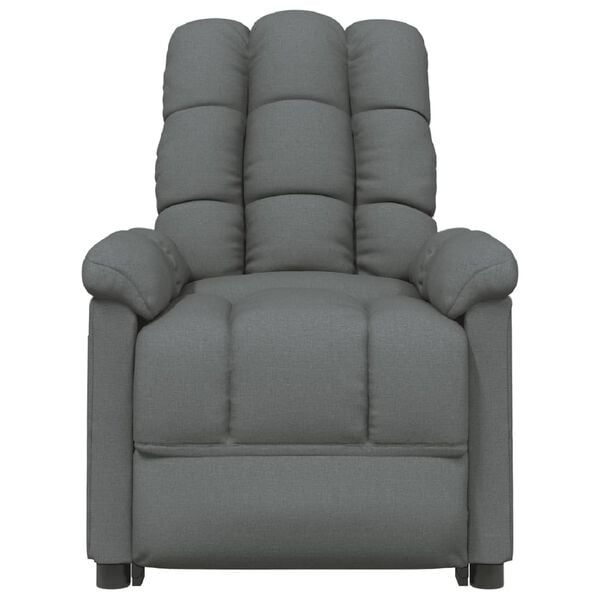 vidaXL Fauteuil de massage Gris foncé Tissu