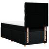 vidaXL Sommier &agrave; lattes de lit avec matelas Noir 100x200 cm Tissu